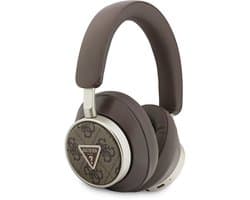 Guess Bluetooth Koptelefoon - ENC - PU Leather met opbergdoos - 4G Triangle Logo - Bruin