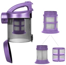 Stofzuiger Zonder Zak 1200W - inhoud 3,0 L - lichte stofzuiger voor tapijt en harde vloeren-Paars — thumbnail 4