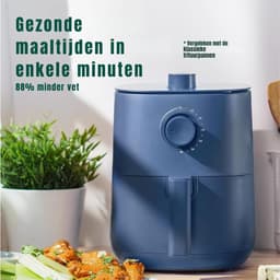 MIRA® Mini airfryer - Airfryer - Airfryer klein - Blauw - ‎23cm x 28cm x 30cm — thumbnail 3