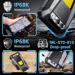 FOSSiBOT F106 Pro - Robuuste Smartphone - 15 GB RAM - 256 GB ROM - 6,58 inch - 12000 mAh - Robuuste Telefoon - Android 14 - GPS - Zwart — thumbnail 11
