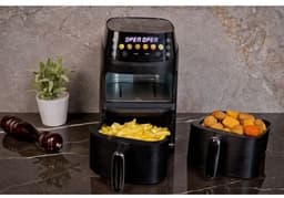 Nexxt Double Stack Airfryer – 2x 2.5L – Compact & Ruimtebesparend – 2 Gerechten Tegelijk – Ideaal voor Kleine Keukens — thumbnail 5