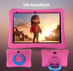 Kindertablet 10 inch – Tablet Kids – 96 GB - Tablet Kinderen – Kindertablet vanaf 3 jaar – 6000mAh - Ouderlijk Toezicht – Android 15 – Roze – 2026 Model - WiseQ — thumbnail 3