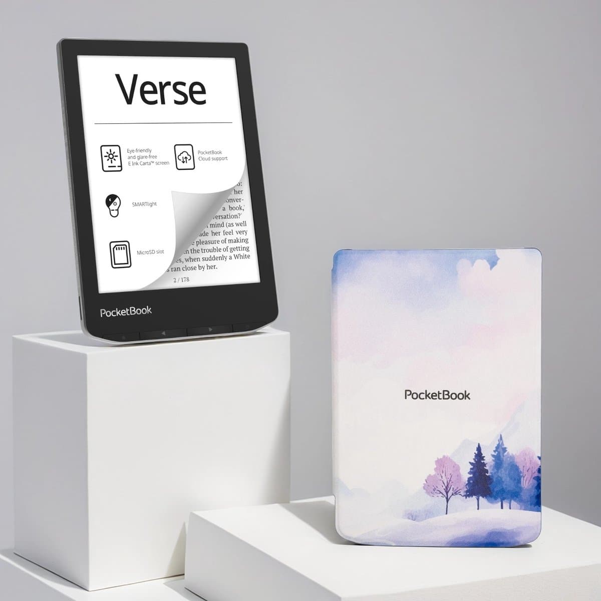 PocketBook Verse - E-reader - Mist Grey - Met Wintertime Hoesje - Voordeelbundel — afbeelding 1