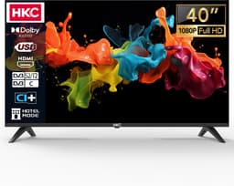 HKC Standaard TV - LED Full HD - 40 inch/102 cm - Frameless Design - Tripple Tuner DVB-T/T2/S/S2/C - HDMI x3, USB x2, CI+ - Hotel Mode - Geassembleerd in Eindhoven - H40Q1F-NS — thumbnail 1