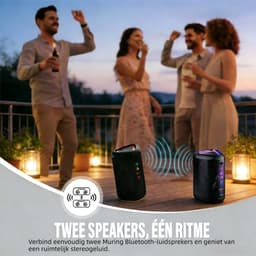 Fokelyi S1 Bluetooth Speaker 24W- Draadloze Muziek BoxTot - IPX7- TWS Pairing - Bluetooth 5.4- Draagbare Draadloze Speaker met RGB Lichtshow -Mini Bluetooth Speaker - IPX7 Waterproof - RGB-verlichting - Draagbaar - Zwart — thumbnail 5