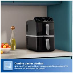 Philips 4000 Series Dual-Stacked Dubbele Airfryer – NA461/00 - 2 Lades (Sync) – 10 L – Tot 6 Personen – Bespaart 45% Ruimte — thumbnail 14
