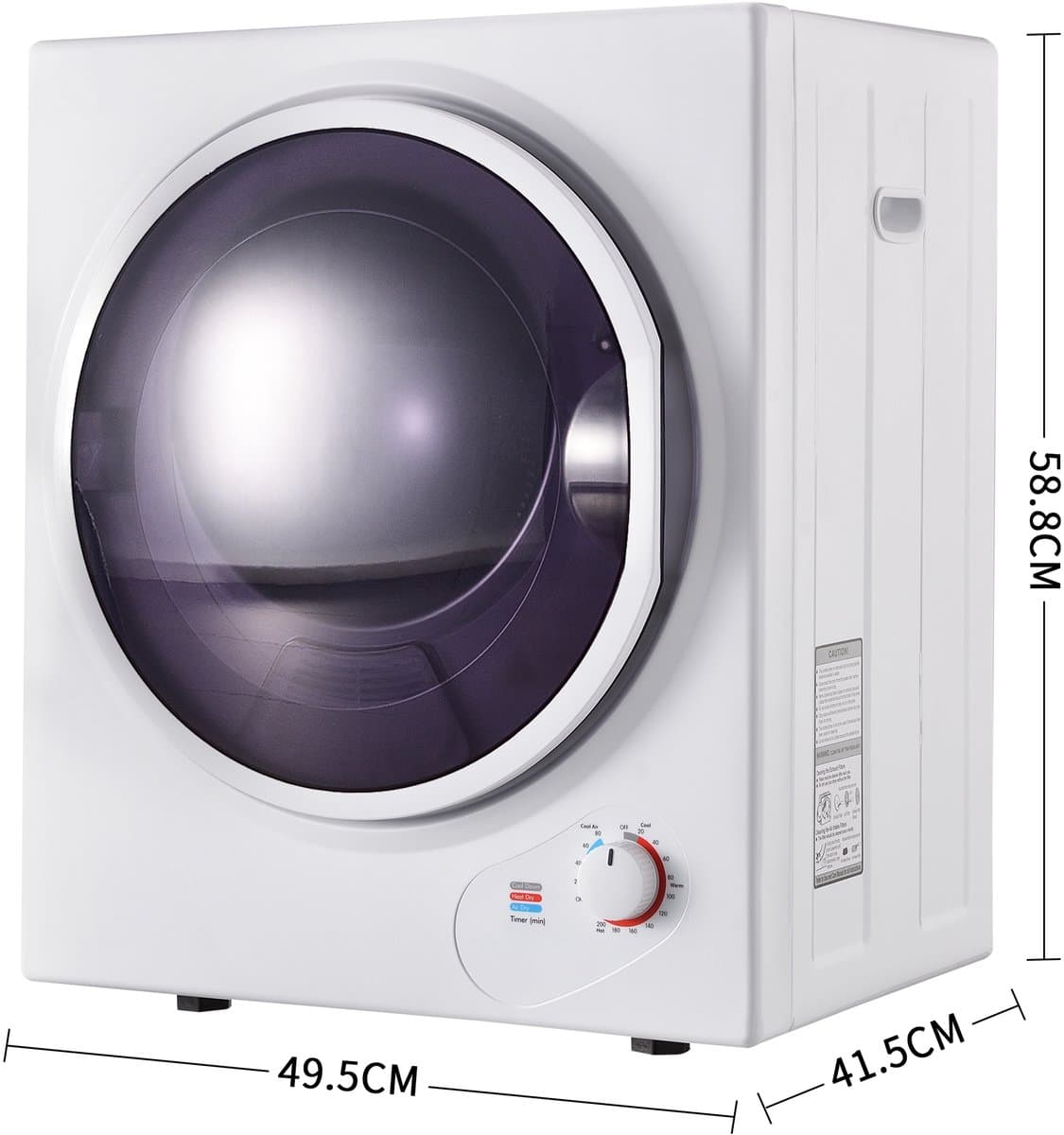 STILVORA Luchtafvoerdroger – Compact En Stil – 2,5 Kg – Staal – Wit – Wandmontage Of Vrijstaand Voor Kleine Ruimtes Met Timer En Dubbel Filter — afbeelding 1