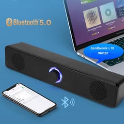 Elkuaie Bluetooth Speaker - USB Audio Subwoofer - Super Bass - 1 Stuk - Zwart — thumbnail 4