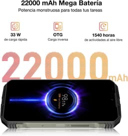 DOOGEE V MAX PLUS 5G Robuuste Smartphone - 36 GB ROM - 512 GB ROM - 22000 mAh 33 W - 6,58 inch IPS 120 Hz - IP68/IP69K Outdoor Telefoon - Dual SIM 5G - 200 MP + 32 MP - Android Smartphone - Nachtzicht, GPS, NFC, Face ID - Grijs — thumbnail 8