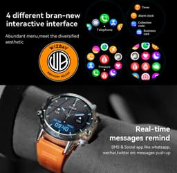 WizBay Premium Select® Sport Smartwatch - 1,39 Inch IPS Scherm - Bluetooth Bellen - Hartslag Bloeddruk Zuurstof - 100+ Sportstanden - 400mAh - Zwart — thumbnail 13