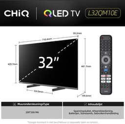 CHiQ L32QM10E 32 inch Smart TV – QLED Full HD – Google TV – HDR10 – Dolby Audio – WiFi – Randloos Design — thumbnail 1