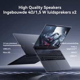 ACEMAGIC AX17Pro 17.3 Zoll FHD Laptop - Ryzen 4300U Processor tot 3.7GHz (Beat N-95) - 16GB DDR4 512GB SSD - WiFi 5 - BT5.0 - Grijs — thumbnail 5
