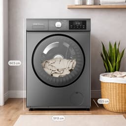 RYER CoreWash - Wasmachine - 8kg - 15 programma’s - 1200 toeren - Energieklasse A-20% - Voorwas met Stoom & Trommelreiniging - 75 dB - Antraciet - 2026 Model - 10 jaar garantie op motor — thumbnail 5