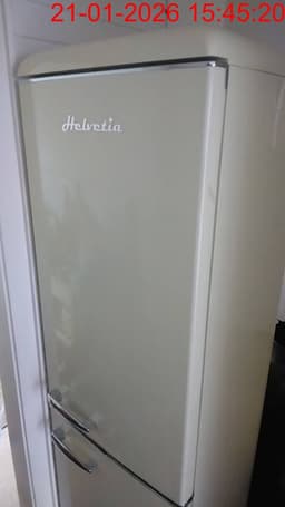 Helvetia Retro Koel-vriescombinatie HRCBGR300PEC1 - Crèmekleur (Beige) 300L - Geventileerd - Led Verlichting - XL - 192 cm hoog — thumbnail 11