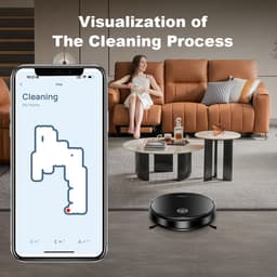LIECTROUX C7 Robotstofzuiger met Dweilfunctie 2-in-1, 6000Pa Sterke Zuigkracht, WiFi/App & Afstandsbediening, Compatibel met Alexa en Google Assistant, Geschikt voor Dierenharen, Tapijt en Harde Vloeren — thumbnail 6