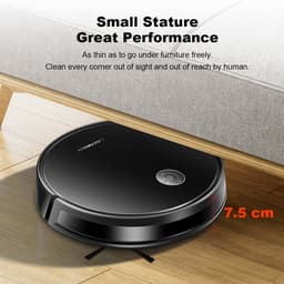 LIECTROUX C7 Robotstofzuiger met Dweilfunctie 2-in-1, 6000Pa Sterke Zuigkracht, WiFi/App & Afstandsbediening, Compatibel met Alexa en Google Assistant, Geschikt voor Dierenharen, Tapijt en Harde Vloeren — thumbnail 8