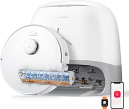 Roborock Qrevo Curv 2 Flow-Robotstofzuiger met dweilfunctie-SpiraFlow Realtime Zelfreinigende Rolmop-20.000 Pa-Dual Zero-Tangle-Systeem-AI Obstakelvermijding-Warmtewas dweil-tapijtbescherming — thumbnail 1