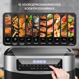 House of Balance Dubbele Airfryer XXL 12L - Airfryer Dubbel met Kijkvensters - Airfryer Oven incl Accessoires - Airfryers - 10 Programma's - Touchscreen — thumbnail 8