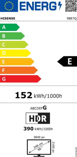 Hisense 98E7Q - 98 inch - 4K QLED - 2025 — thumbnail 2
