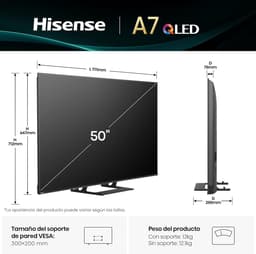 QLED Smart TV - 4K Televisie - Home Entertainment - Dolby Atmos Geluid - 50 Inch Scherm — thumbnail 5