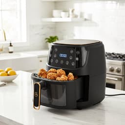 AG5100 Airfryer XXL Premium Zwart – 5,5L Hete Luchtfriteuse – Digitaal Display – 8 Programma’s – Anti-aanbak – Vaatwasserbestendig – Extreem Stil – Gezond Koken Zonder Olie – Inclusief Receptenboek — thumbnail 11