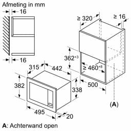 Bosch Serie 2 - BFL523MB4 - Solo Inbouwmagnetron - 800 W - 20 L — thumbnail 2