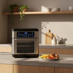 Inventum GF1200HLD Airfryer Oven XXL - 12L - 8 programma's - 80-200 °C - Tot 6 personen - Zwart/RVS — thumbnail 2