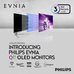 Philips Evnia 49M2C8900L - Ultrawide QD-OLED Curved Gaming Monitor - Ambiglow - KVM - USB-C 90w - 144hz - 49 inch — thumbnail 6