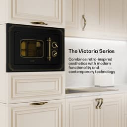 Klarstein Magnetron Victoria 20 inbouw retro, 20 L, 800 W Mikrowellen /1000 W grillvermogen, 3 Kombi functies, rvs, . Einbaurahmen, zwart - voor Keuken - Microwave - Combimagnetron - Microgolfoven — thumbnail 10