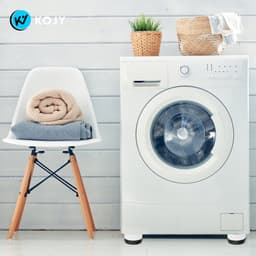 KOJY Wasmachine dempers - Wasmachine Verhoger - Stapelbaar - geschikt voor wasmachine en wasdroger - wit/zwart — thumbnail 7