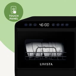 Livista Mini Vaatwasser incl APP - Vaatwasser - Vaatwasser Vrijstaand - Afwasmachine - Camping Vaatwasser - Zwart — thumbnail 6