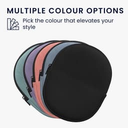 kwmobile headset case geschikt voor Anker Soundcore Q20i hoes - 22,5 x 17 cm - Koptelefoon cover met rits - Neopreen en ribfluweel - In zwart — thumbnail 8