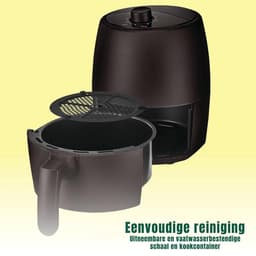 SCH® Mini airfryer - Airfryer - Airfryer klein - Zwart - 22cm x 28cm x 27cm — thumbnail 3