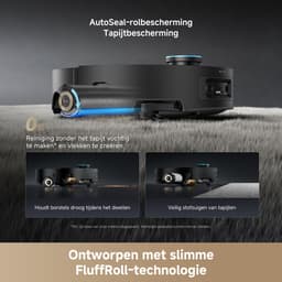 Dreame Aqua 10 Ultra Roller Complete Black – Robotstofzuiger met dweilfunctie – 30.000Pa Zuigkracht – AquaRoll™ & ThermoHub™ 100°C zelfreiniging – Tapijtveilig & slim Omnesight™ 2.0 navigatie – Voor harde vloeren & drempels — thumbnail 9