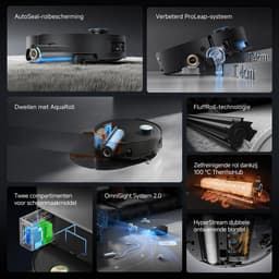 Dreame Aqua 10 Ultra Roller Complete Black – Robotstofzuiger met dweilfunctie – 30.000Pa Zuigkracht – AquaRoll™ & ThermoHub™ 100°C zelfreiniging – Tapijtveilig & slim Omnesight™ 2.0 navigatie – Voor harde vloeren & drempels — thumbnail 13
