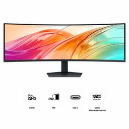 Samsung ViewFinity S9 S95UF S49F950UAU - 49 inch Dual QHD Ultrawide Monitor - 120hz - USB-C 90w - KVM - Verstelbaar — thumbnail 14