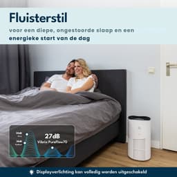 Vibrix PureFlow70 Luchtreiniger / Air Purifier – HEPA H13 + koolstoffilter – 468 m³/u – Voor kamers tot ca. 70 m² – Ionisator – App-bediening – Zeer stil met slaapstand – Luchtkwaliteitindicator — thumbnail 5