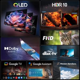 CHiQ L43QST - Smart TV 43 Inch - QLED Pro Google TV - Full HD - Randloos Metal Design - Dolby Audio - Nieuw — thumbnail 3