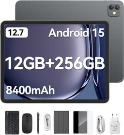 Blackview LINK 8 Tablet - Octa Core G100 Tablet - 12.7 Inch - 36 GB RAM + 256 GB ROM - Android 15 Tablet - Met Toetsenbord(QWERTY), Beschermhoes, Muis, Stylus - 8400 mAh - 90 Hz 2K FHD Scherm - Widevine L1 - 5G WiFi - Gezichtsherkenning - Zwart — thumbnail 1