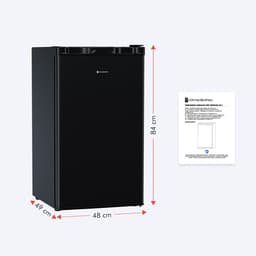 KitchenBrothers Koelkast - 81L - Tafelmodel Koelkast met Vriesvak - Koelvriescombinatie - IJskast - Frigo - Vrijstaand - Zwart — thumbnail 10
