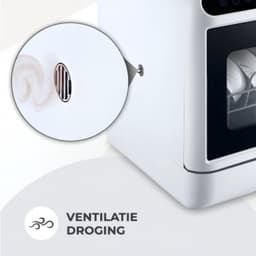 Livista Mini Vaatwasser incl. APP - Vaatwasser - Vaatwasser Vrijstaand - Afwasmachine - Camping Vaatwasser - Wit — thumbnail 6