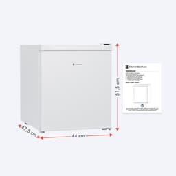 KitchenBrothers Mini Koelkast - 40L - Kleine ijskast - Vrijstaand - Minibar - Frigo - Compact - Wit — thumbnail 11