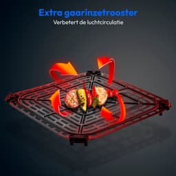 MEDION X10 XL hetelucht friteuse (5 liter XXL frituurmand, stoom voor knapperig voedsel, 1.500 watt, kijkvenster, schudalarm, digitaal bedieningspaneel, 10 automatische programma's, tot 230 °C) — thumbnail 11