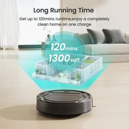 CYRO - Robotstofzuiger - Robot Stofzuiger - Robotstofzuigers - Automatisch opladen - via Wi-fi/app/Alexa - 120min looptijd - Zwart — thumbnail 5