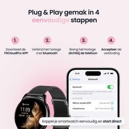Siltcon® Auréa Smartwatch Dames & Heren - Horloge Dames - Stappenteller Horloge Dames - Hartslagmeter - Slaapmonitor - Saturatiemeter - Geschikt voor iOS/Android - AMOLED - RVS - Elke pols - Incl. 5 Bandjes — thumbnail 12