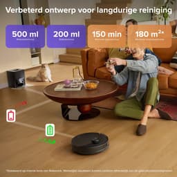 Roborock Q10 S5+ Set Robotstofzuiger en Dweil met Zelflediging-Zuigkracht van 10000 Pa-Vibrerende dweilpads-Handsfree Reinigen tot 7 Weken-Dubbel Anti-klitontwerp-Automatisch dweilen-Obstakelvermijding-Zwart-S8 Plus Upgrade-2 stofzakken — thumbnail 9