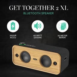 House of Marley Get Together 2 XL Bluetooth Speaker - Draadloos - 20+ Uur Batterijduur- Multi Pair - Outdoor/Bass Boost EQ modes - 60 watt sound — thumbnail 12