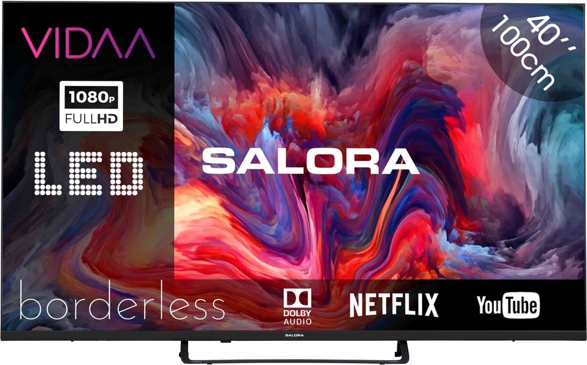 Salora FOD40TV - Smart TV - VIDAA - Televisie - Smart tv 40 inch - TV - Full HD - 2025 — afbeelding 1