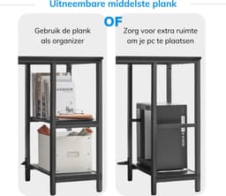 ACAZA Bureau - Hoekbureau - Zwart - 138 x 50 x 76 cm (L x B x H) - Bureautafel - Game Bureau - Bureau Gaming - Game Bureau — thumbnail 5