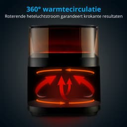 MEDION X10 XL hetelucht friteuse (5 liter XXL frituurmand, stoom voor knapperig voedsel, 1.500 watt, kijkvenster, schudalarm, digitaal bedieningspaneel, 10 automatische programma's, tot 230 °C) — thumbnail 3